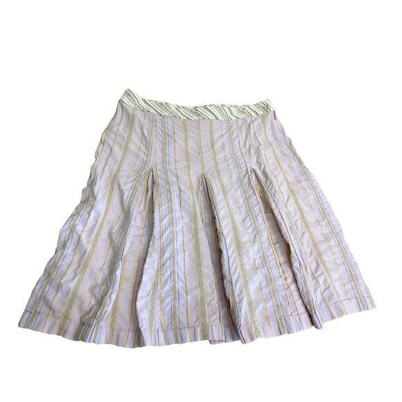 J. Jill Lilac Striped A-Line Pleated Skirt Mid-Length Boho Women's PLUS Sz 16 - Picture 8 of 8